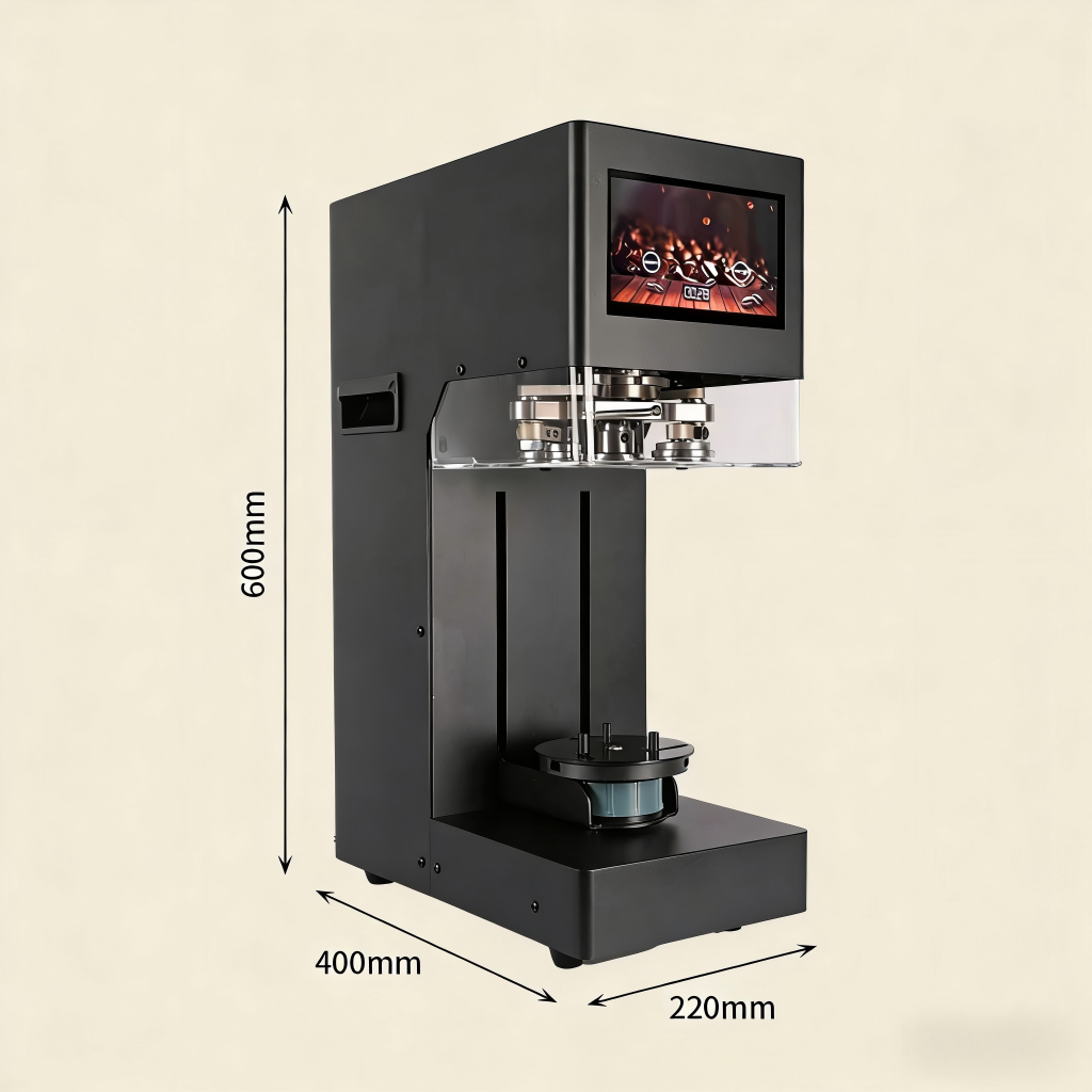 Reference dimension graphic for touchscreen can sealer