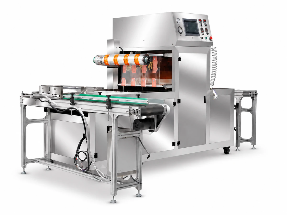 Continuous modified atmosphere packaging machine